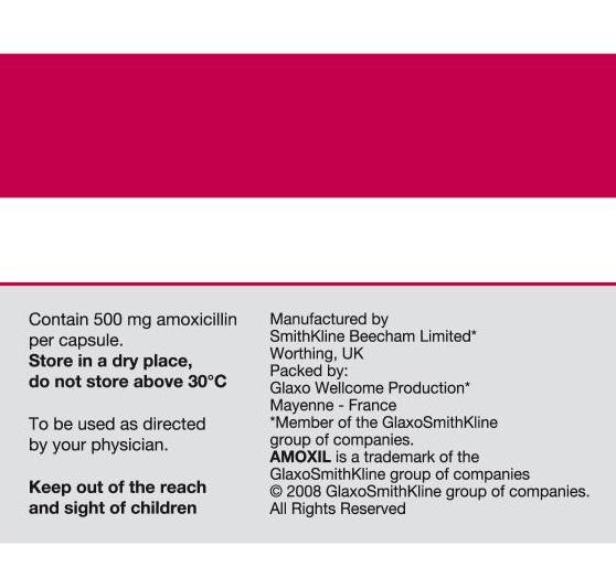 Amoxil Gélules 500mg*